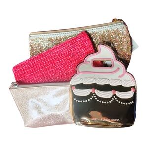 Bath & Body Works Cupcake and Glitter Pouch Bundle